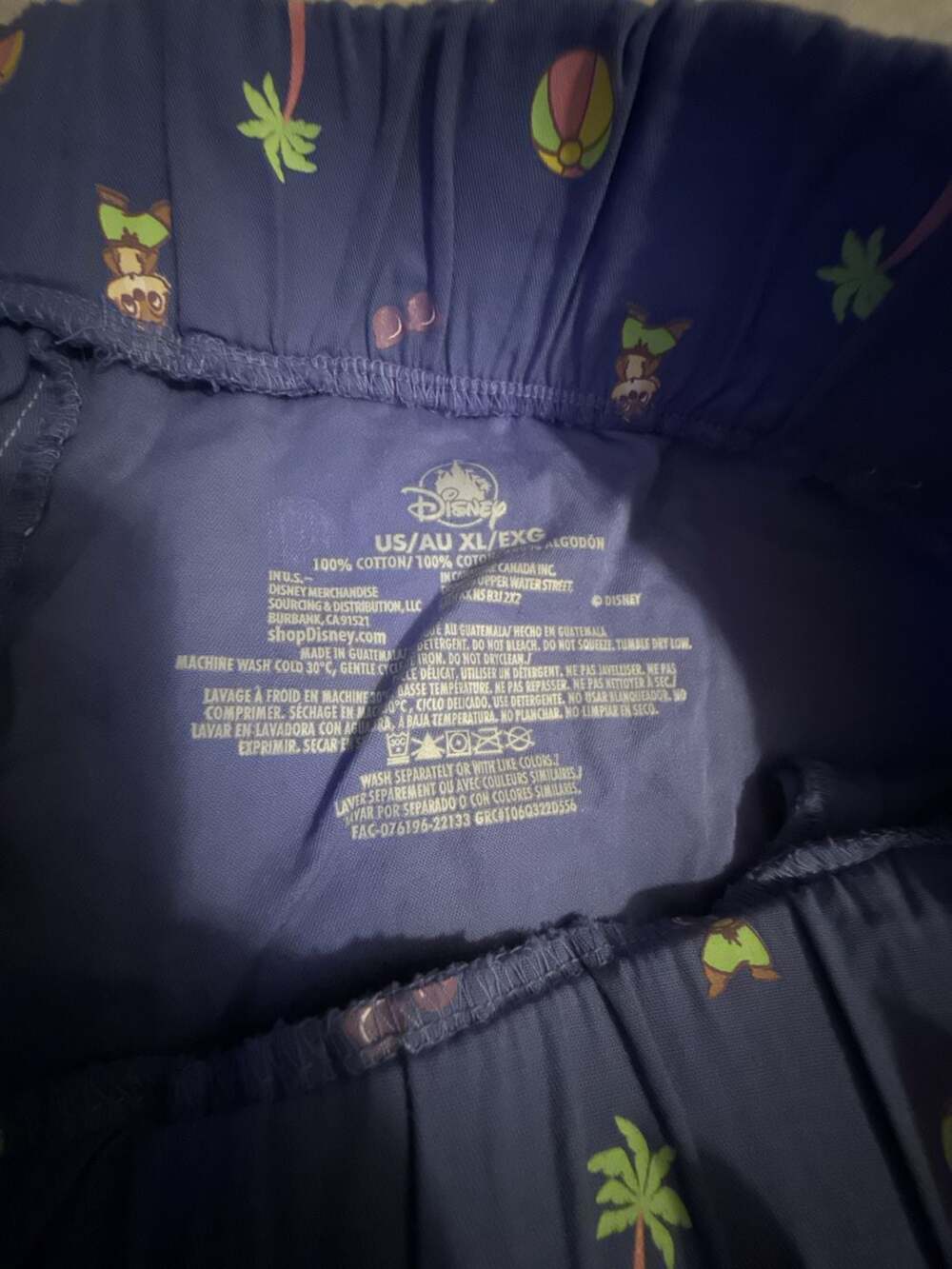 Disney Parks Chip 'n Dale Tropical Summer Sleep Shorts XL - Picture 2 of 4